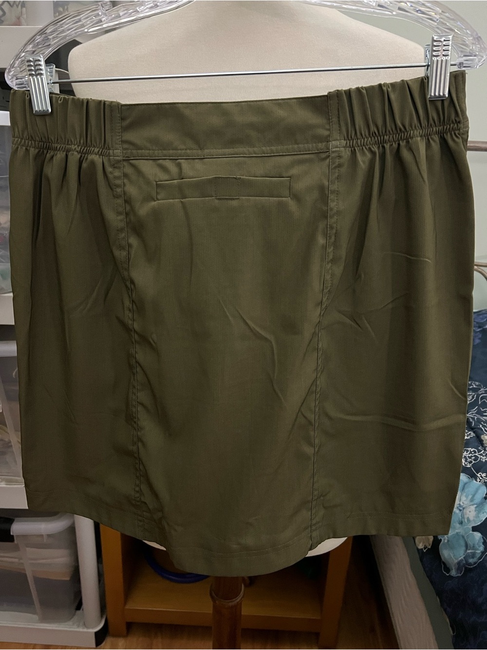 RipSkirt Army Green Drawstring Women’s Medium Beach Summer Cool Mini Skirt NWOT - Picture 5 of 11